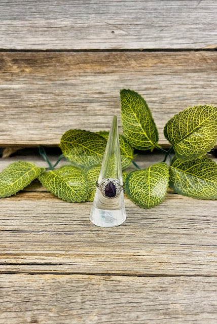 Amethyst adjustable ring