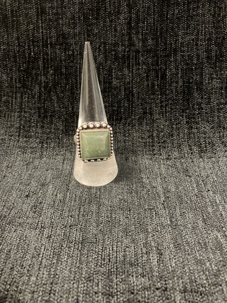 Aventurine Rings- Sterling Silver over Brass