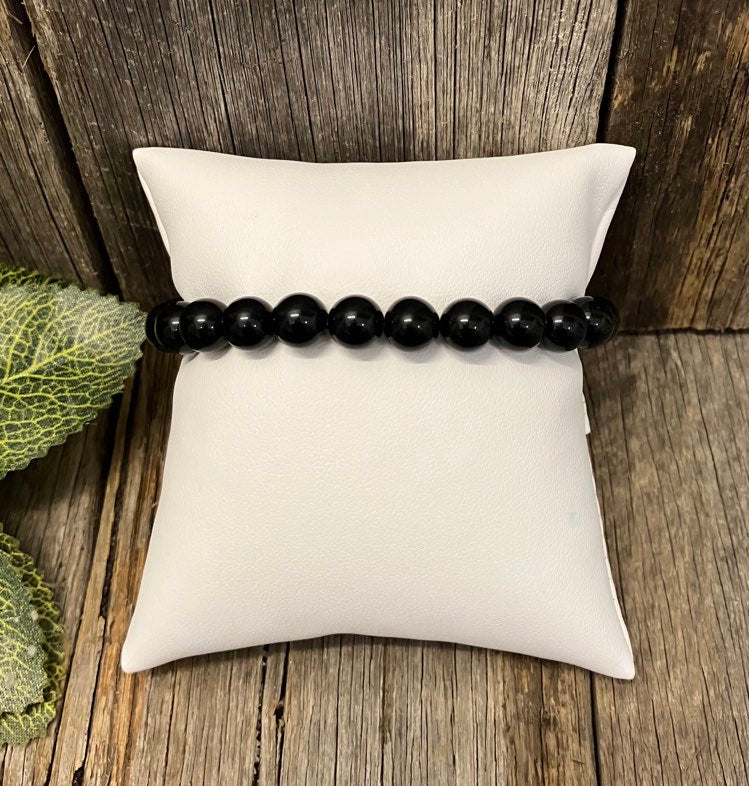 Black Onyx Bead Bracelet