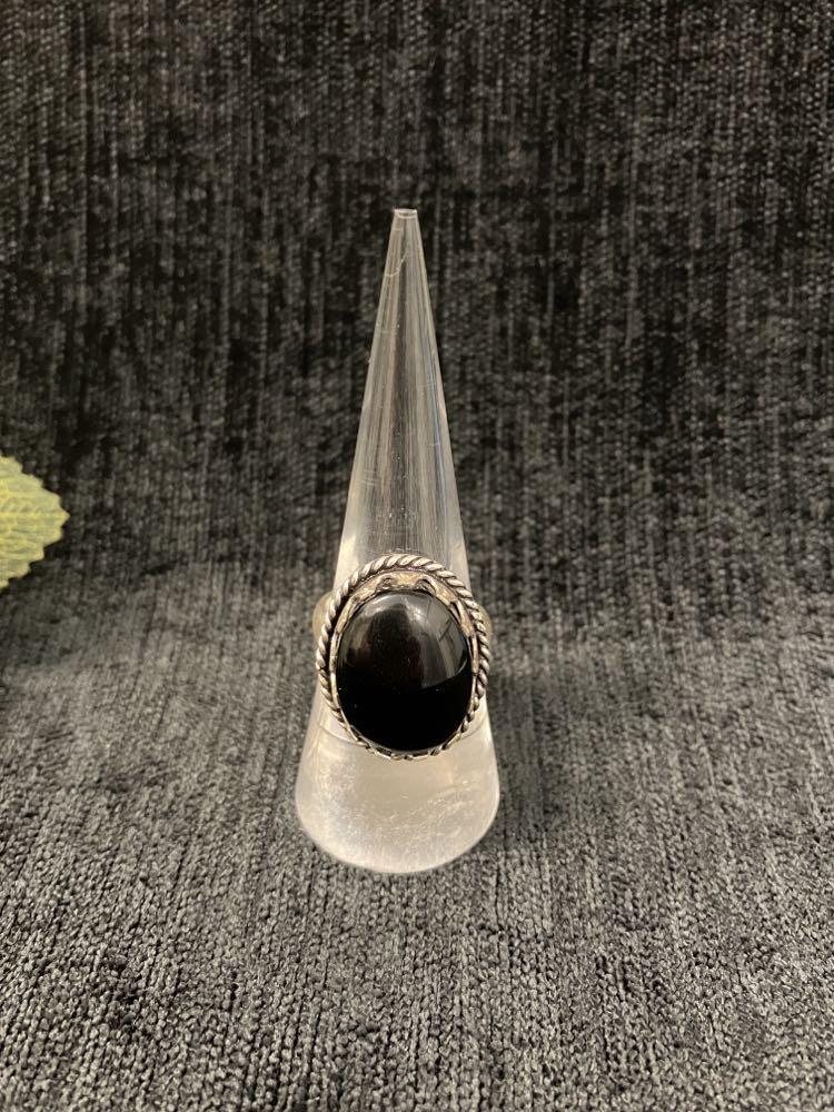 Onyx Rings - Sterling Silver over Brass