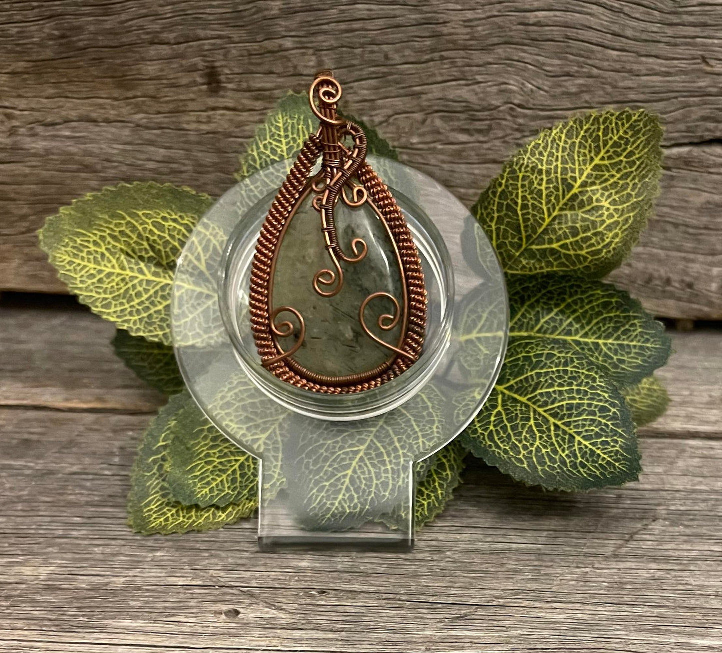 Copper Wire Wrapped Pendant