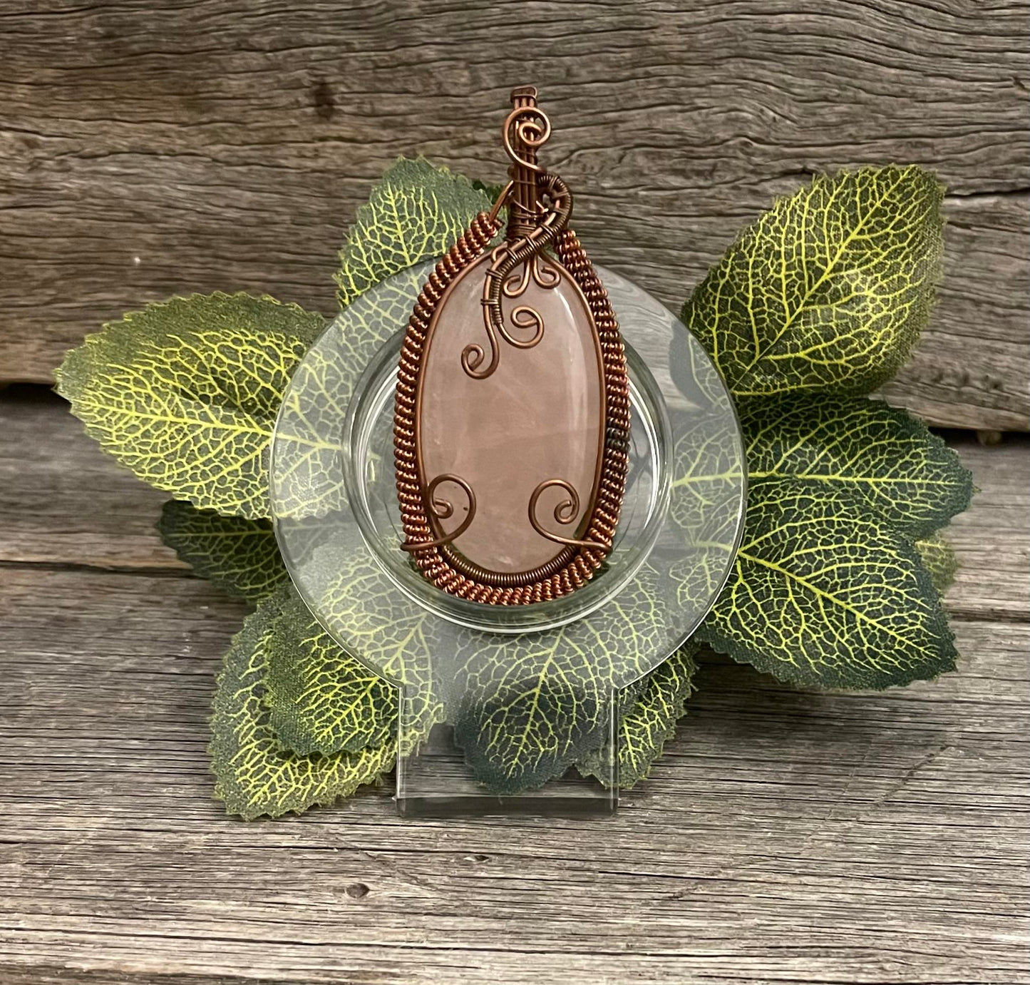 Copper Wire Wrapped Pendant