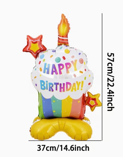 Birthday Cupcake Foil Balloon - 37cm