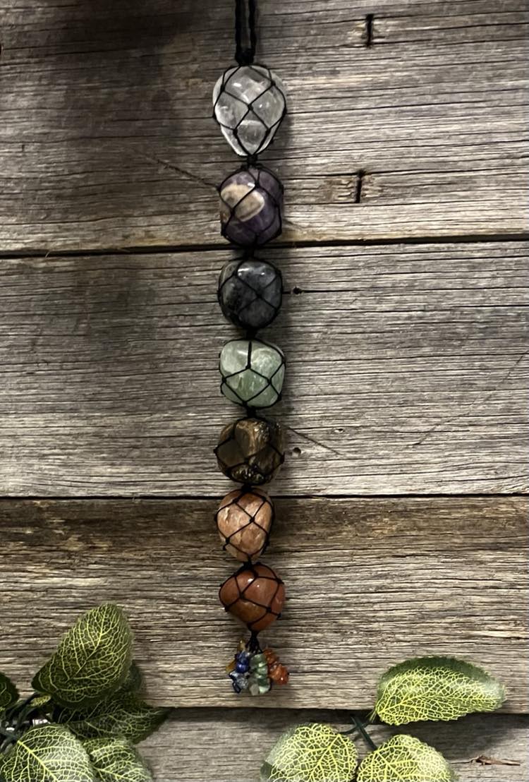 Macramé Crystal Hangers - Black