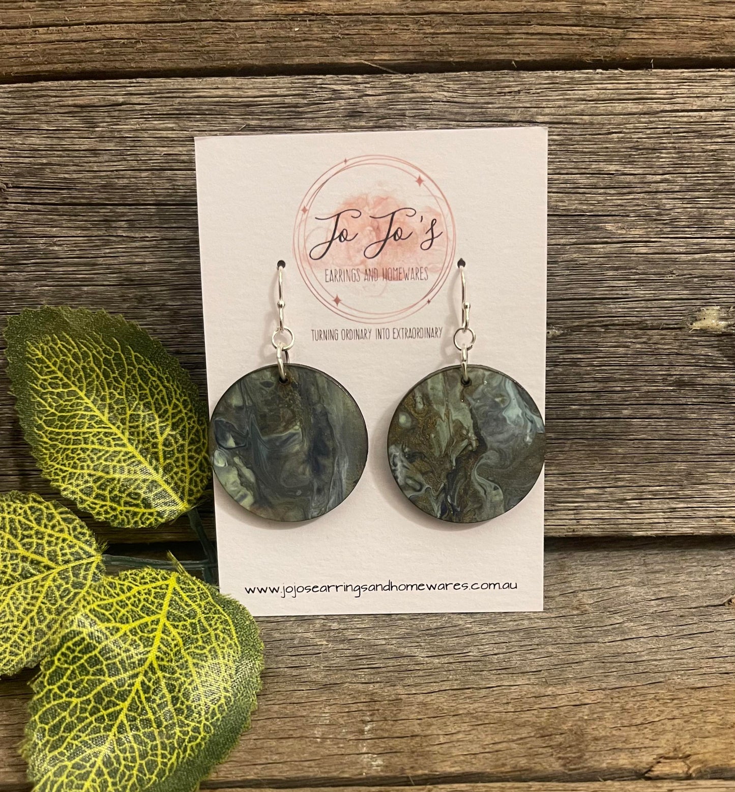 Jo Jo's Round Colour swirl earrings