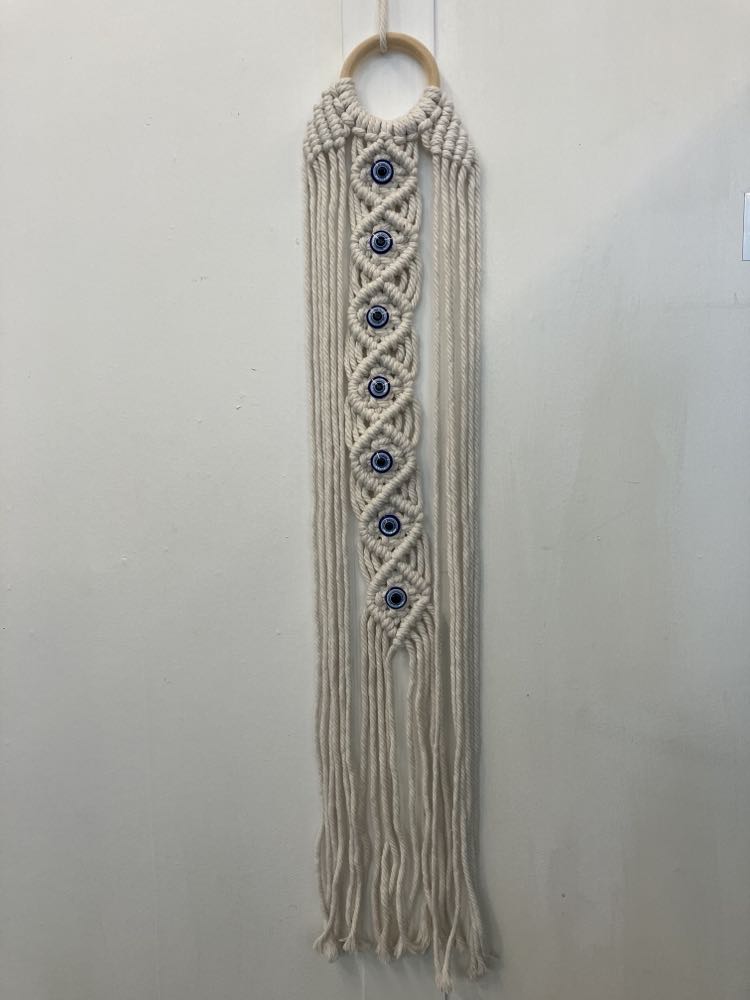Evil Eye macrame hanger
