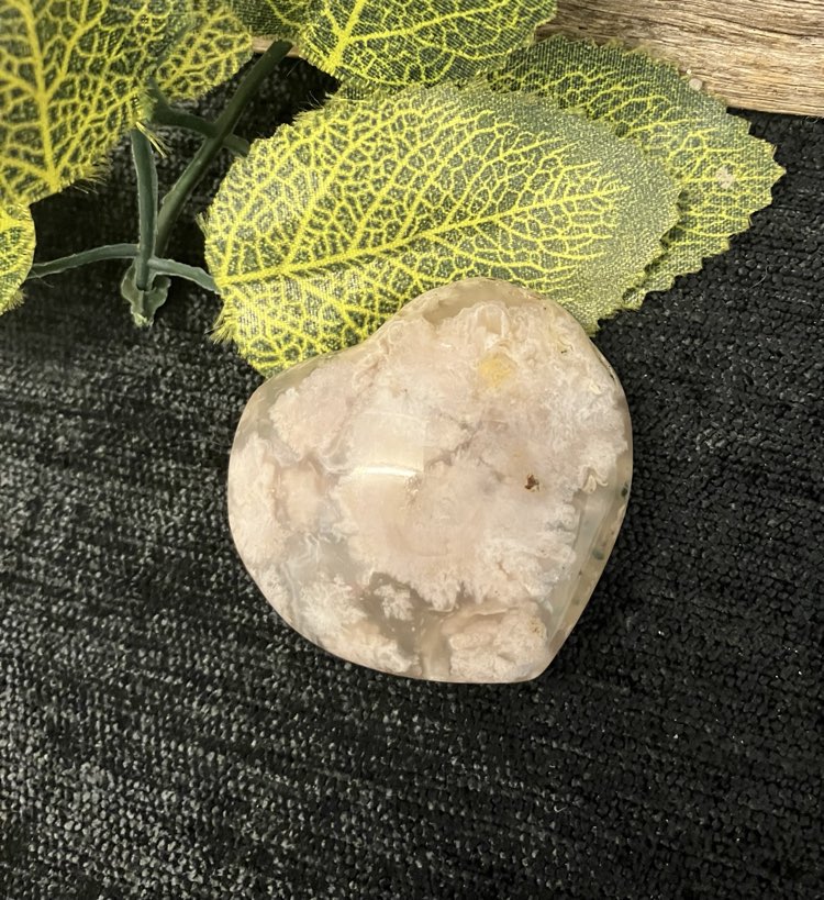 Flower Agate Heart
