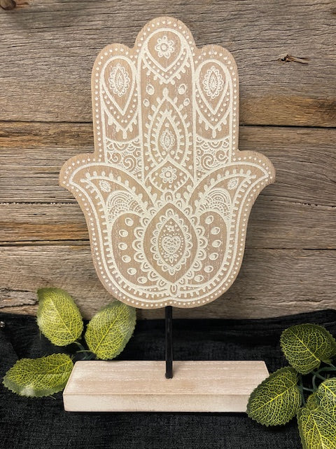Hamsa hand on stand