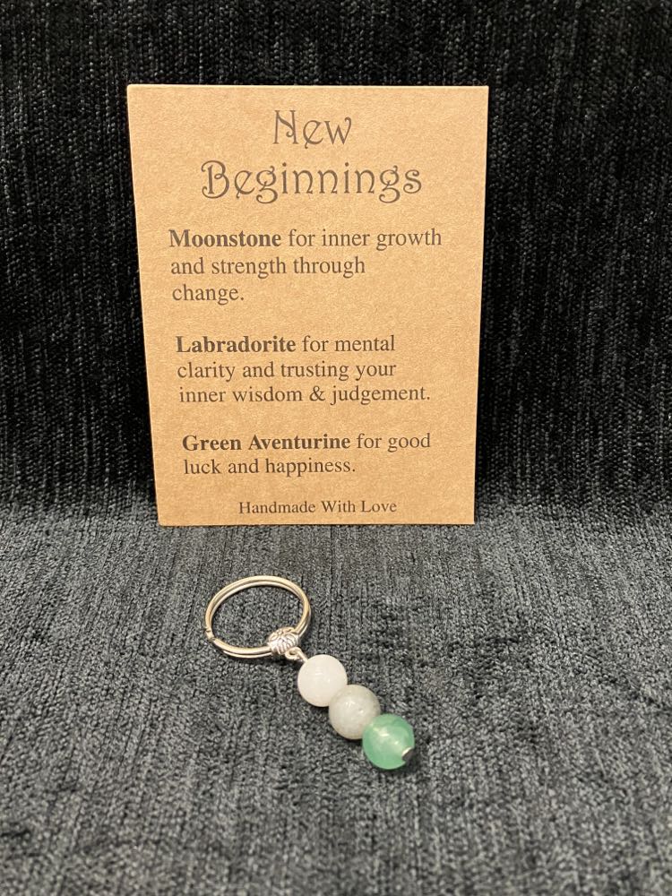 Crystal Charm Key Ring - Assorted Styles