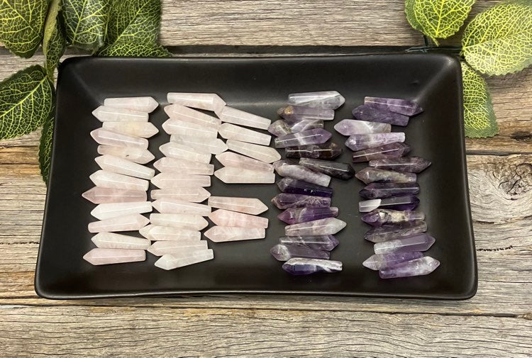 Mini Points - Amethyst & Rose Quartz