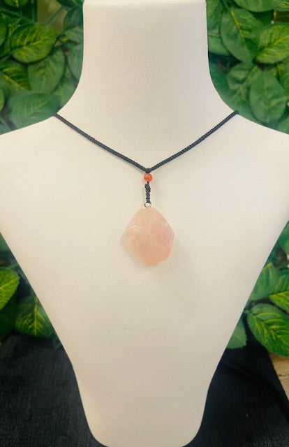 Rose quartz necklace