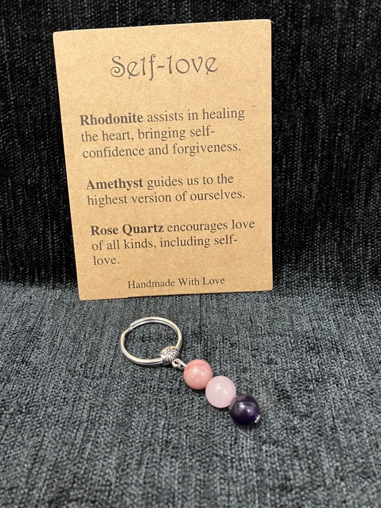 Crystal Charm Key Ring - Assorted Styles