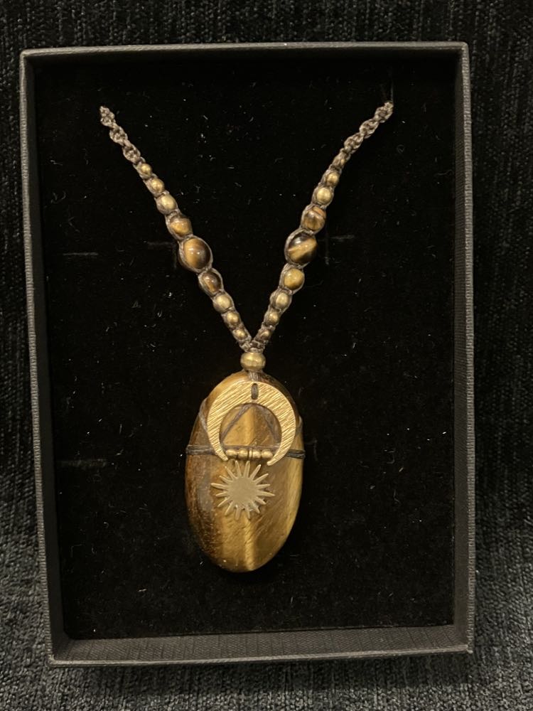 Tiger's eye & brass necklace Dutchies Delights #82