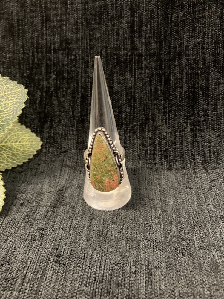Unakite Rings - Sterling Silver over Brass