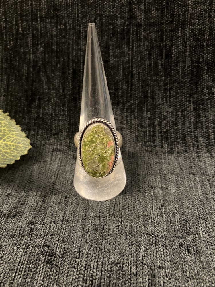 Unakite Rings - Sterling Silver over Brass