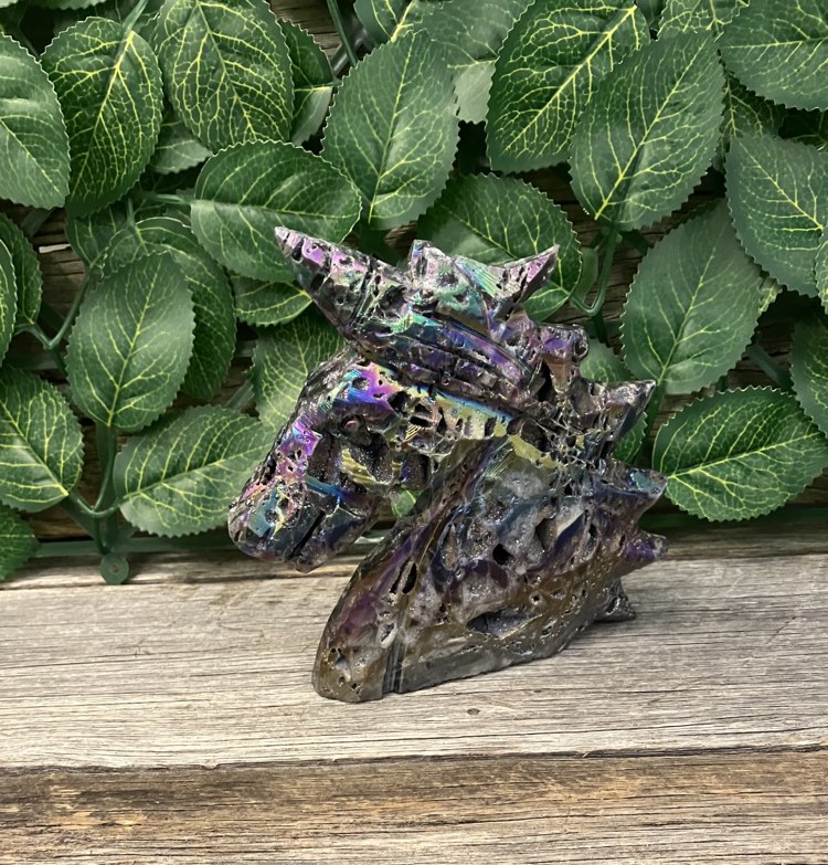 Aura Sphalerite Unicorn Carving