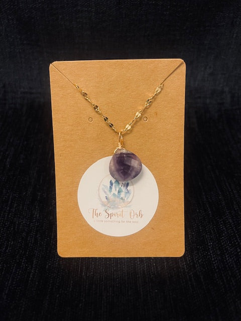 Amethyst crystal necklace