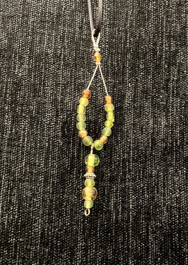 Citrine & Sea Glass pendant necklace