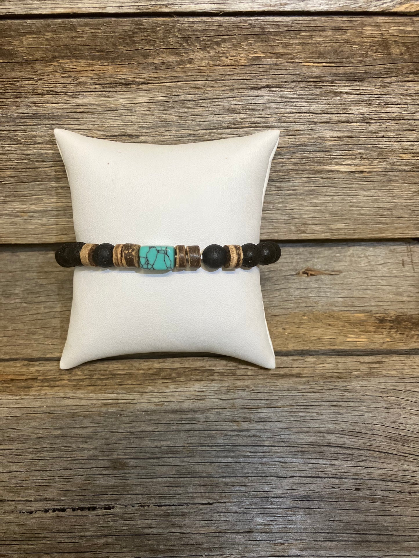 Natural Lava stone + Gem Healing Bracelet