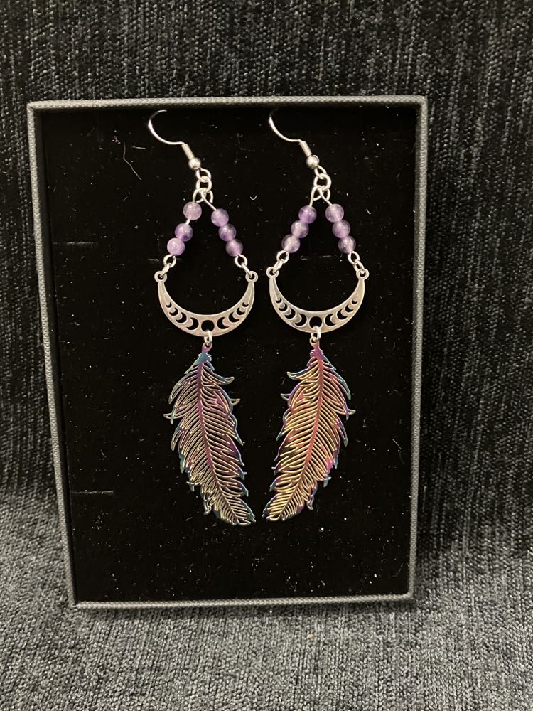 Stainless Steal Feather Earrings #84