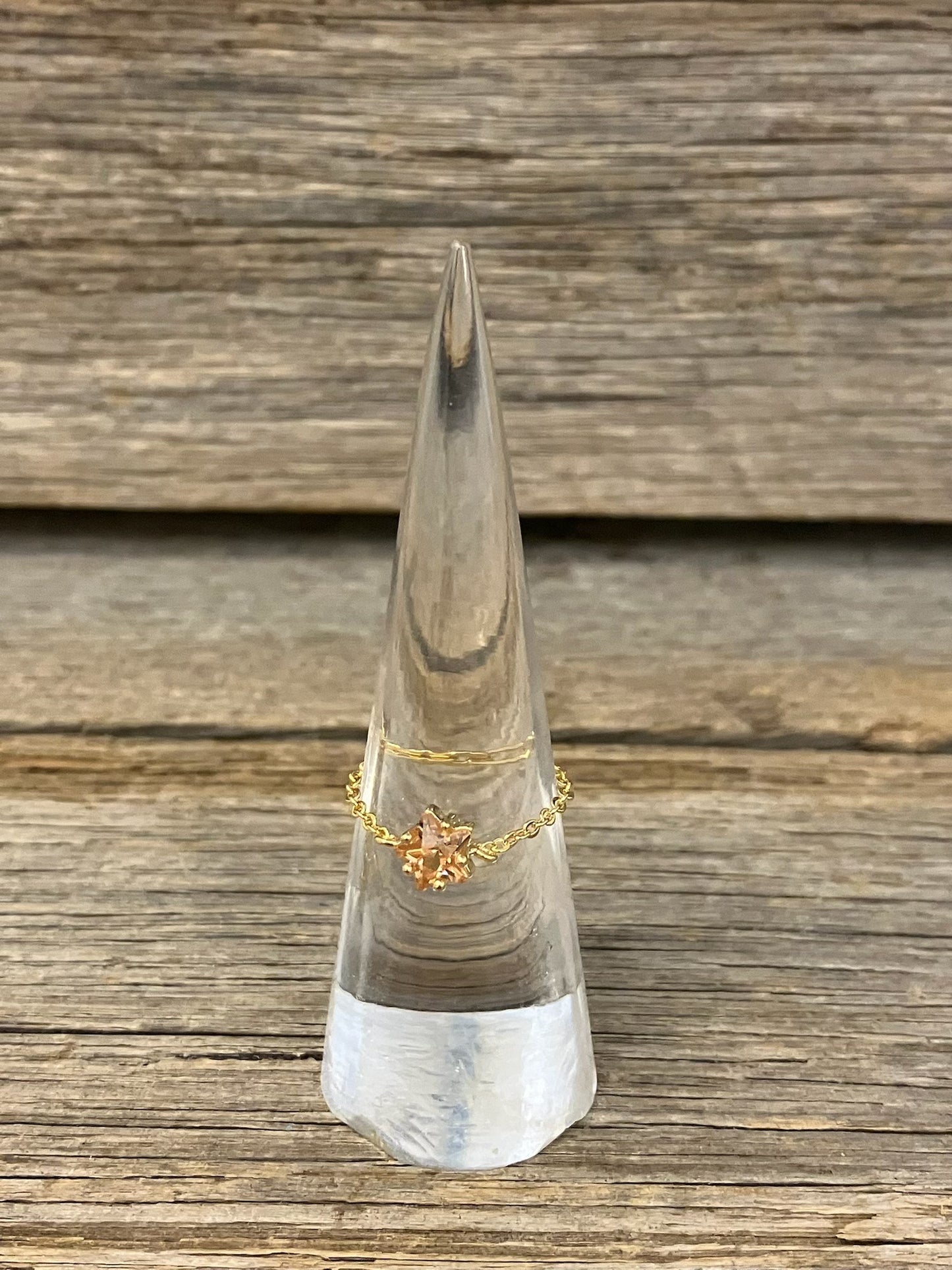 Gold star adjustable ring