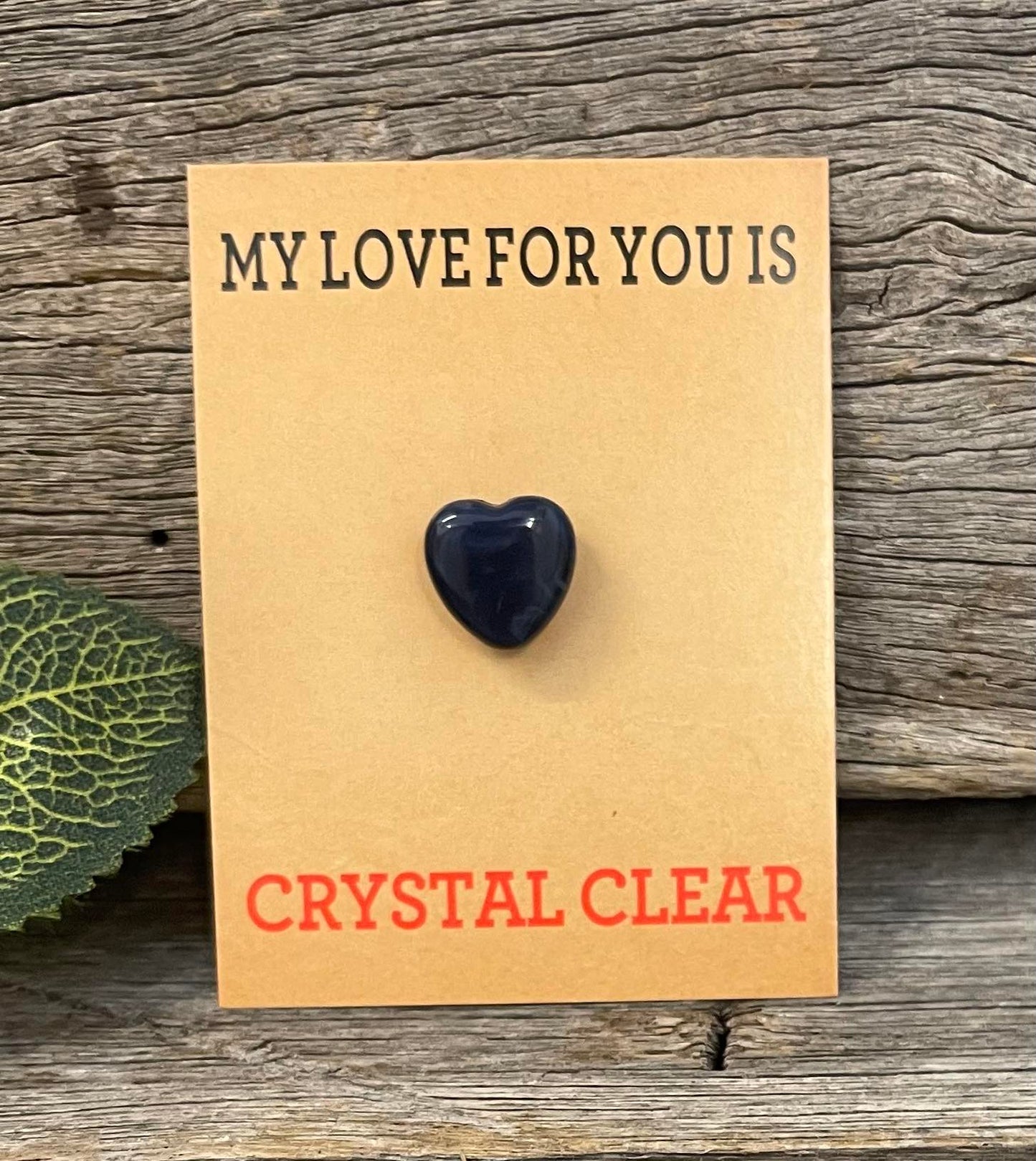 Crystal Heart Affirmation Cards - Random stone pick