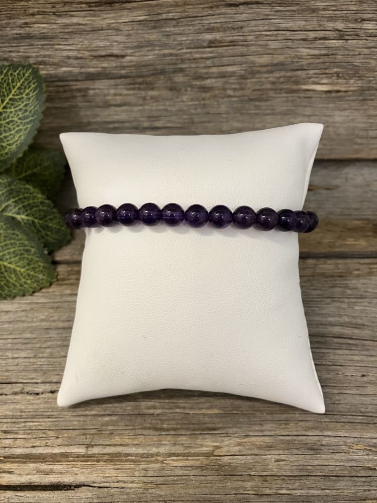 Amethyst Bead Bracelet