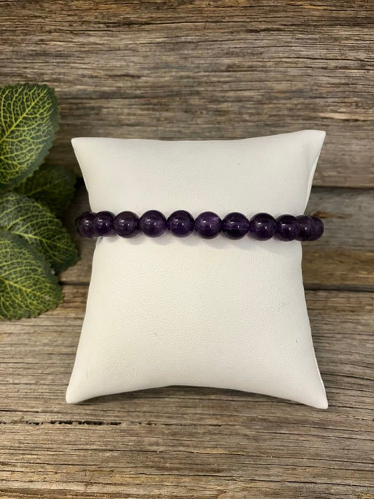 Amethyst Bead Bracelet