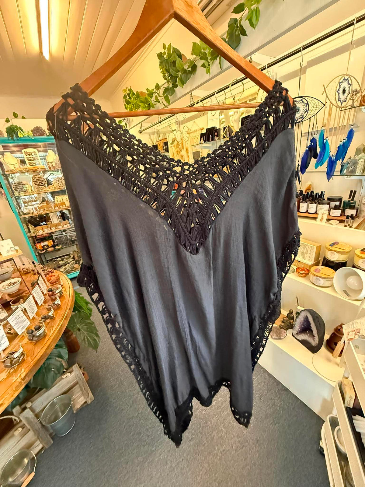 Black Boho Top