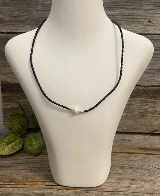 Natural Gem & Fresh Water Pearl Necklace