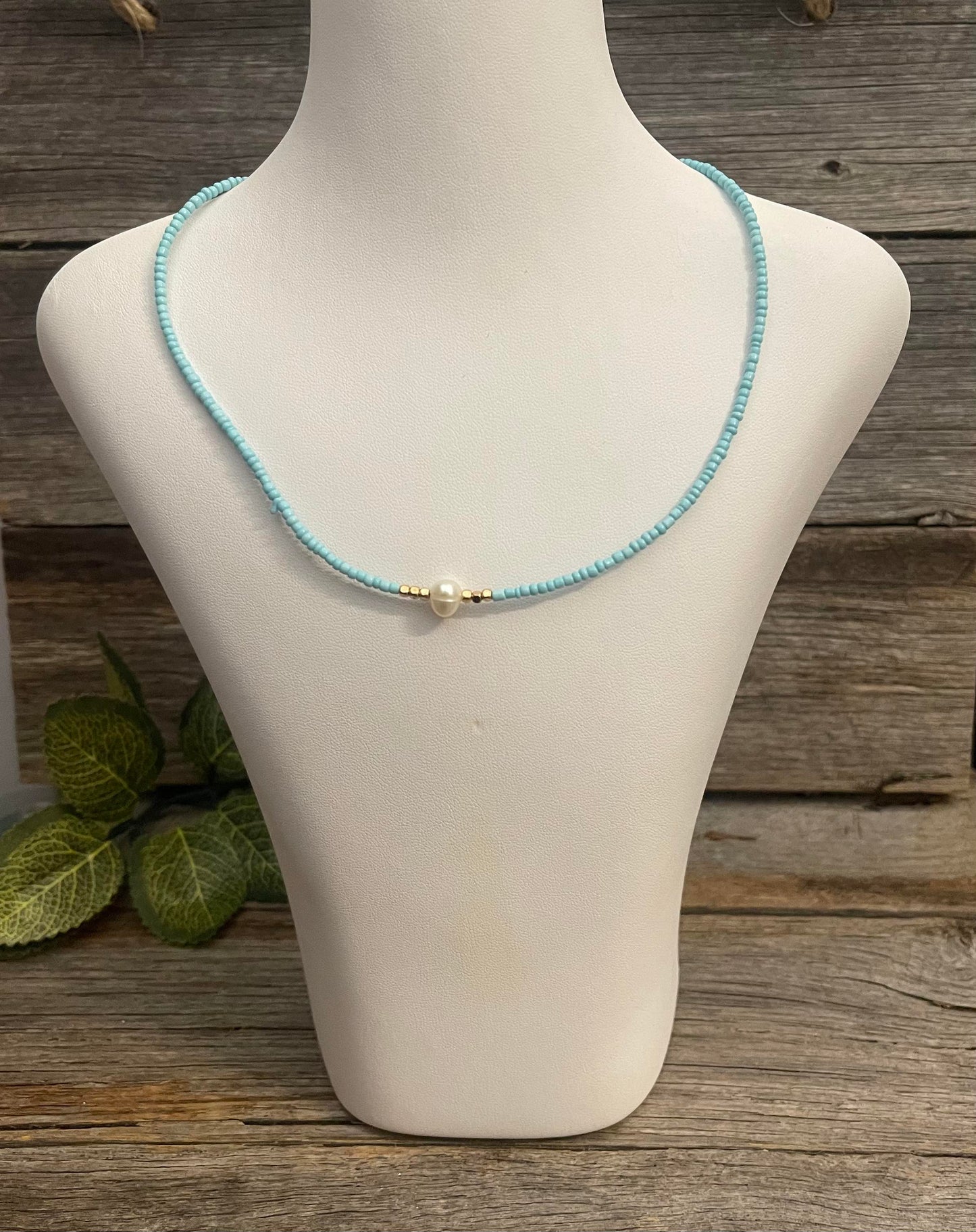 Natural Gem & Fresh Water Pearl Necklace