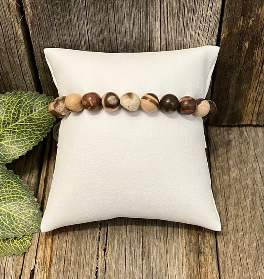 Chocolate Calcite Bead Bracelet