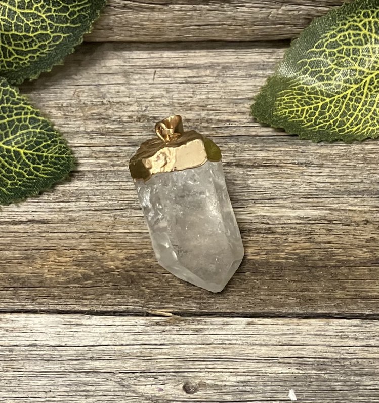 Clear Quartz Raw Pendant