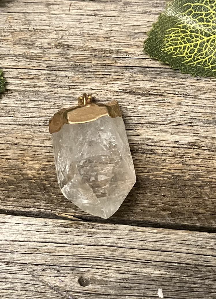 Clear Quartz Raw Pendant