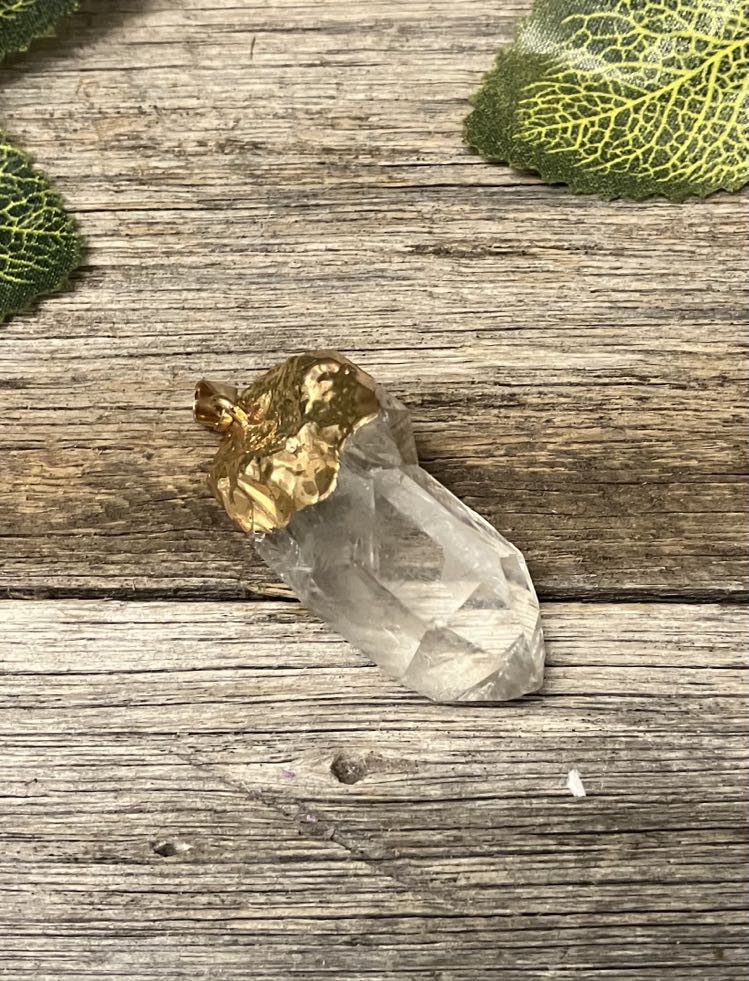 Clear Quartz Raw Pendant