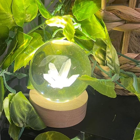 Crystal Sphere with LED base