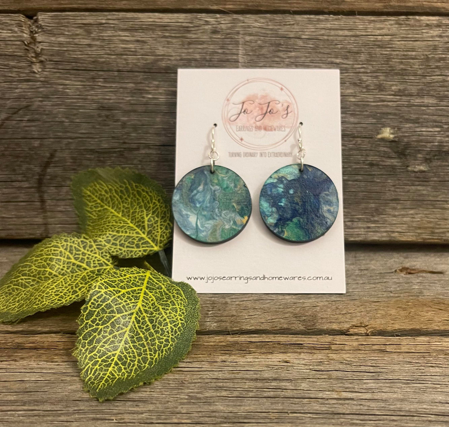 Jo Jo's Round Colour swirl earrings