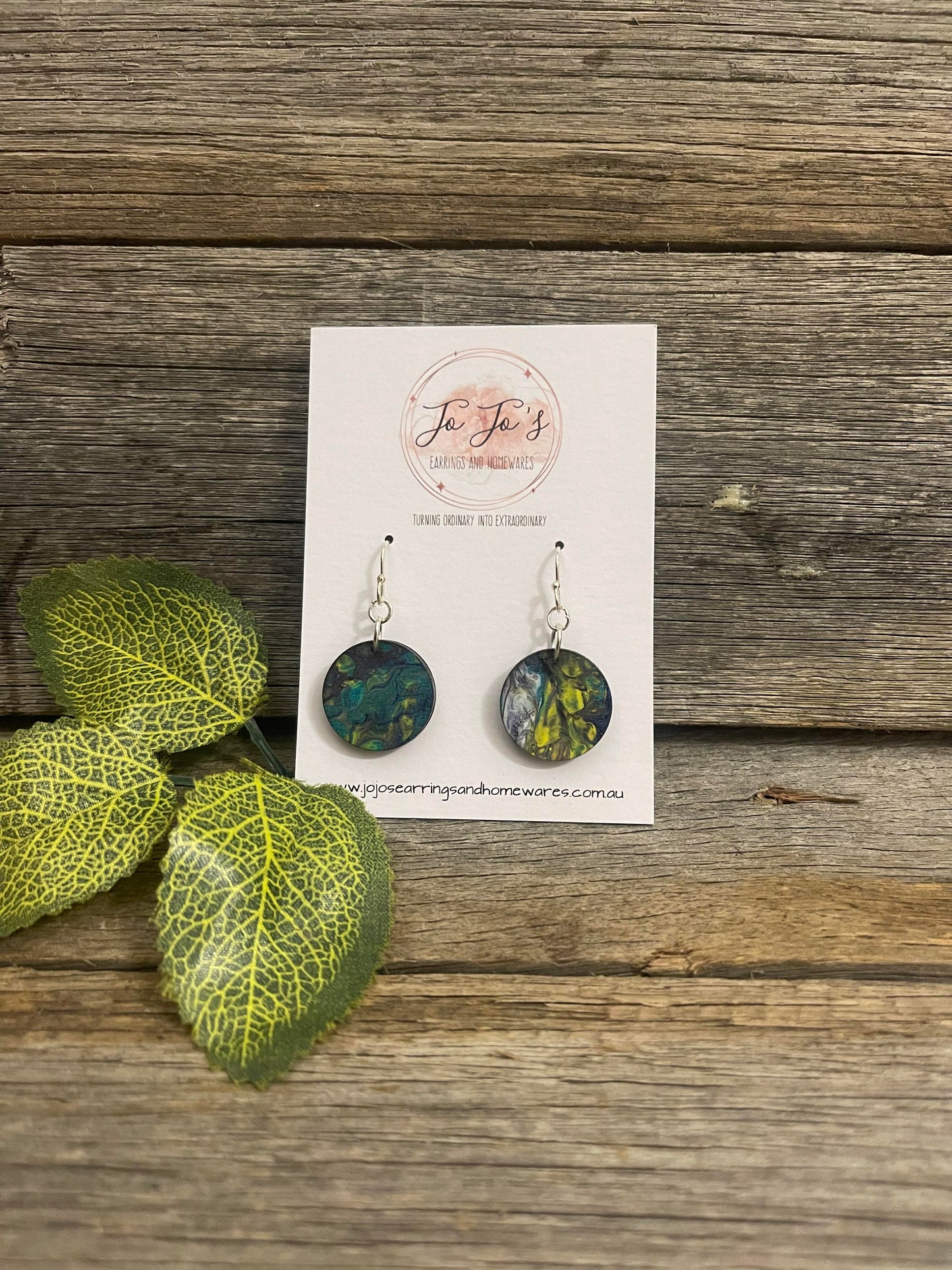 Jo Jo's Round Drop Swirl Earrings