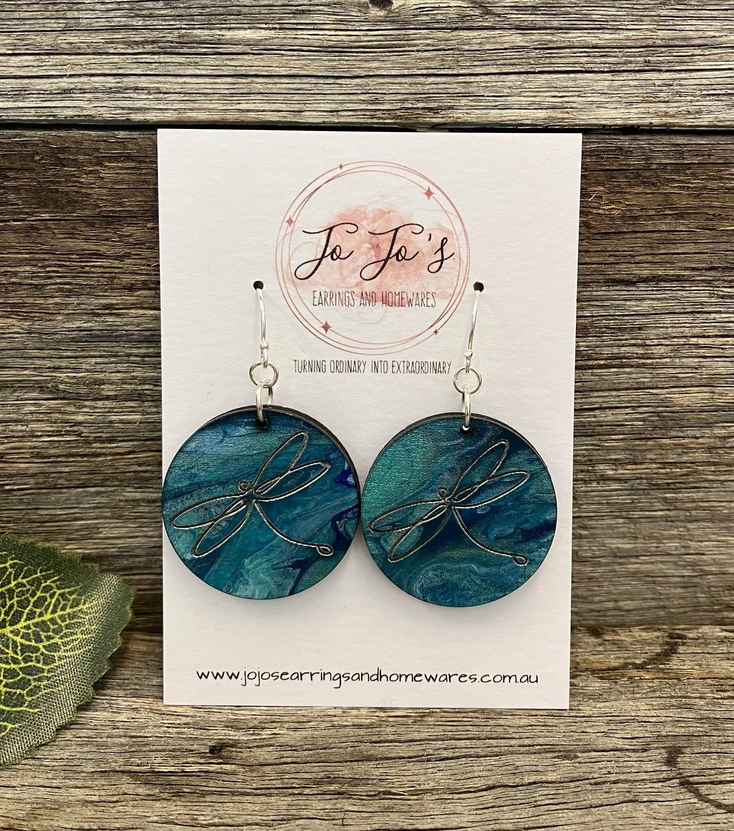 Jo Jo's Round Dragonfly Earrings