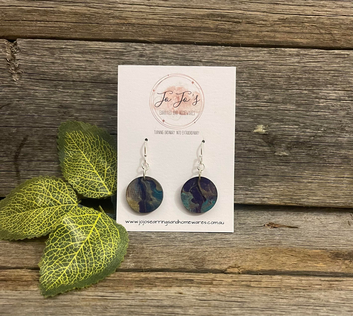 Jo Jo's Round Drop Swirl Earrings