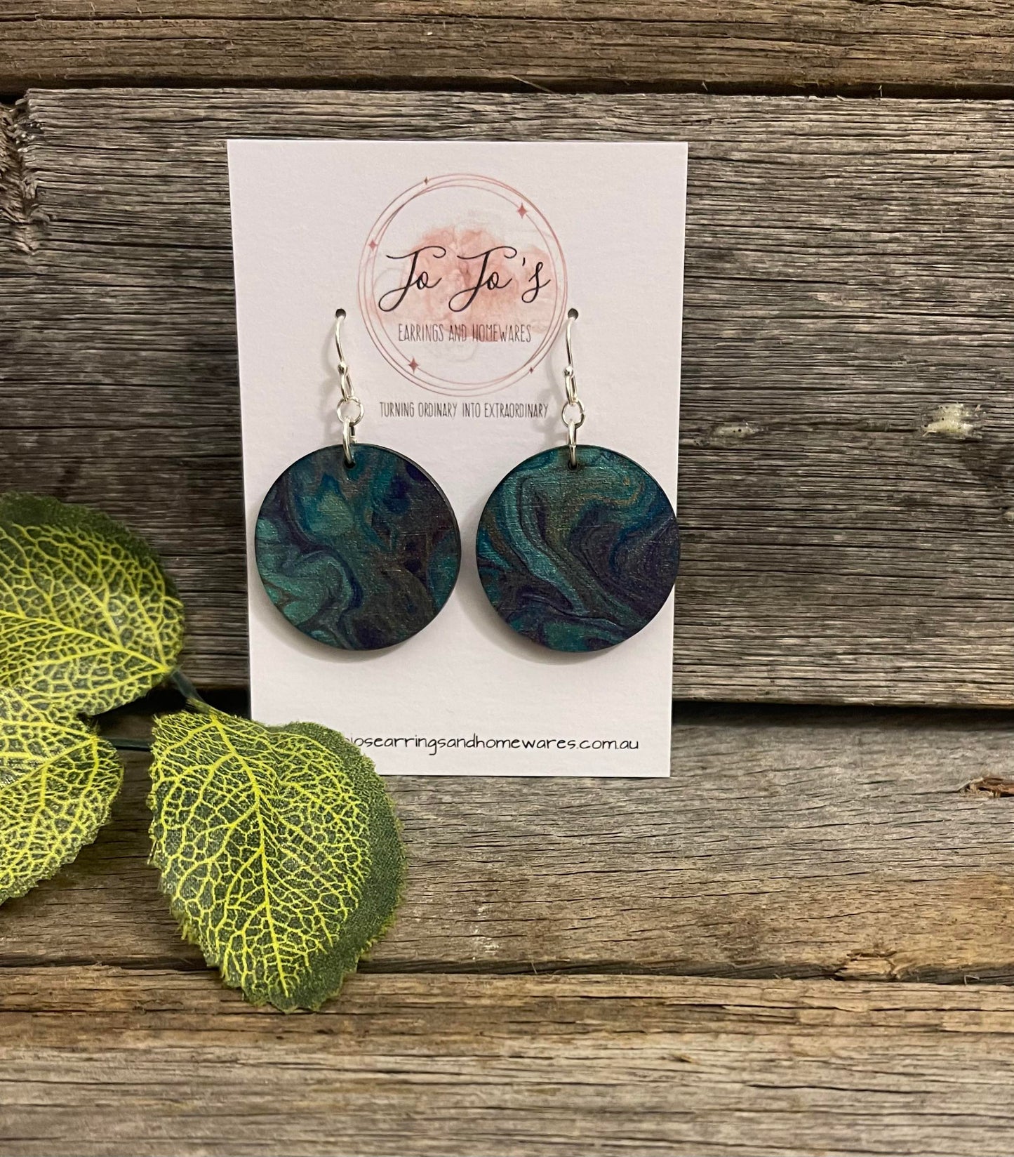 Jo Jo's Round Colour swirl earrings