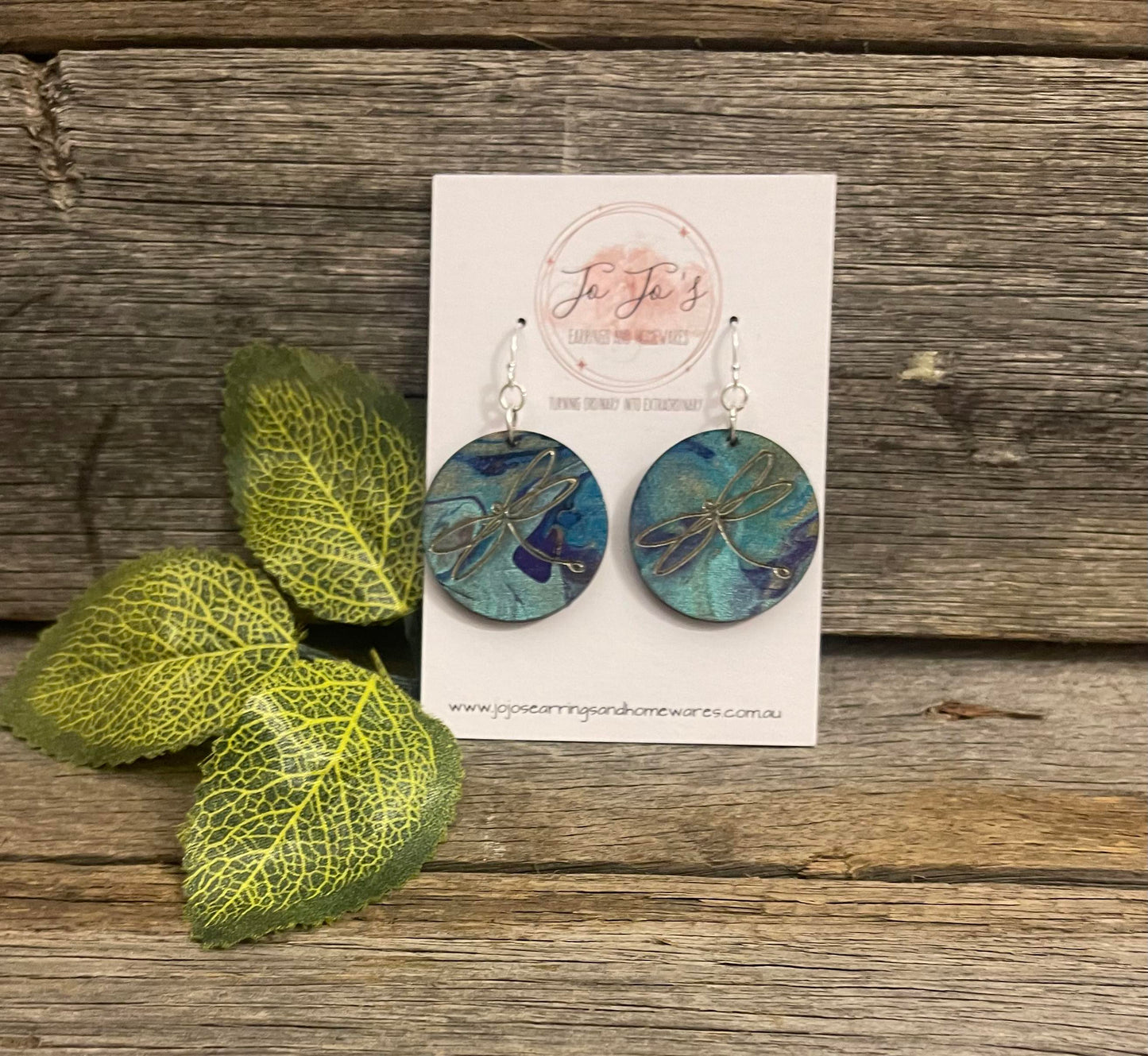 Jo Jo's Round Dragonfly Earrings