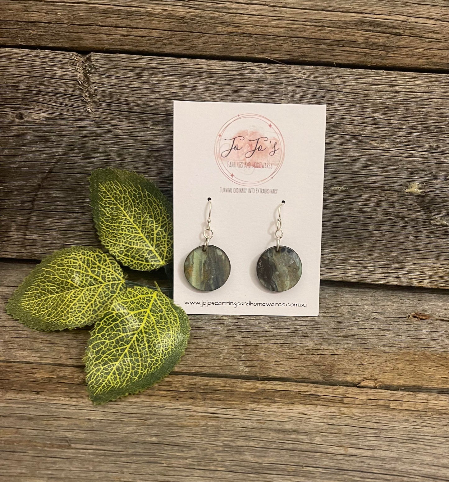 Jo Jo's Round Drop Swirl Earrings