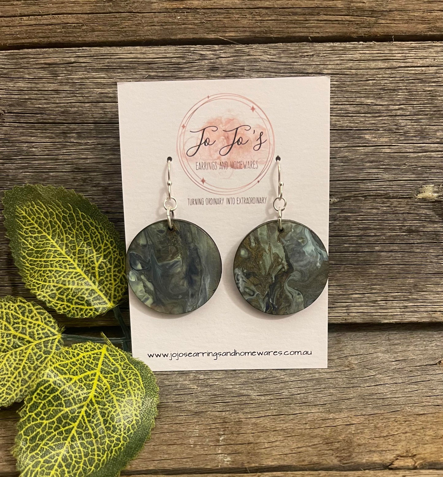 Jo Jo's Round Colour swirl earrings