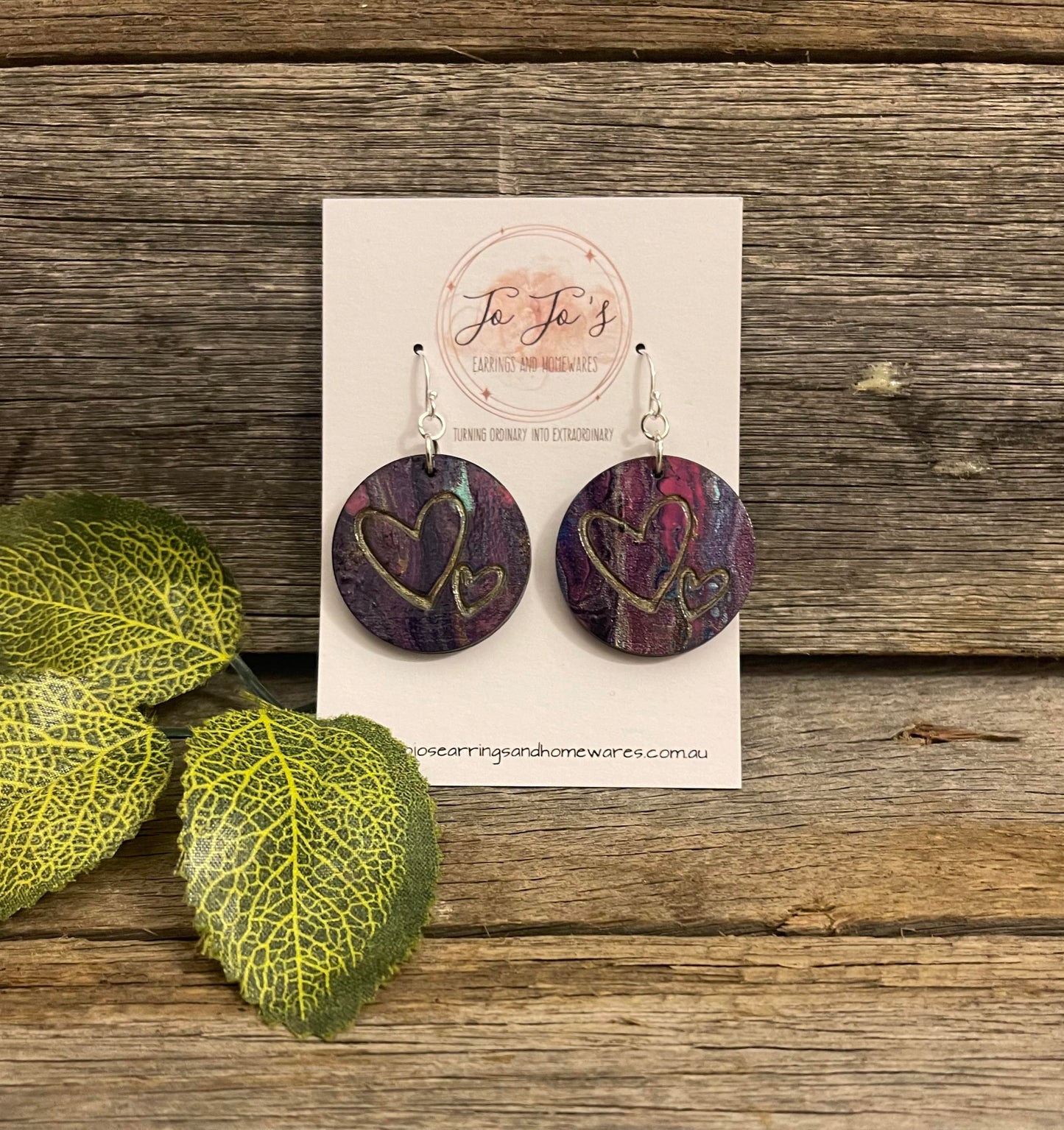 Jo Jo's Round Heart Earrings