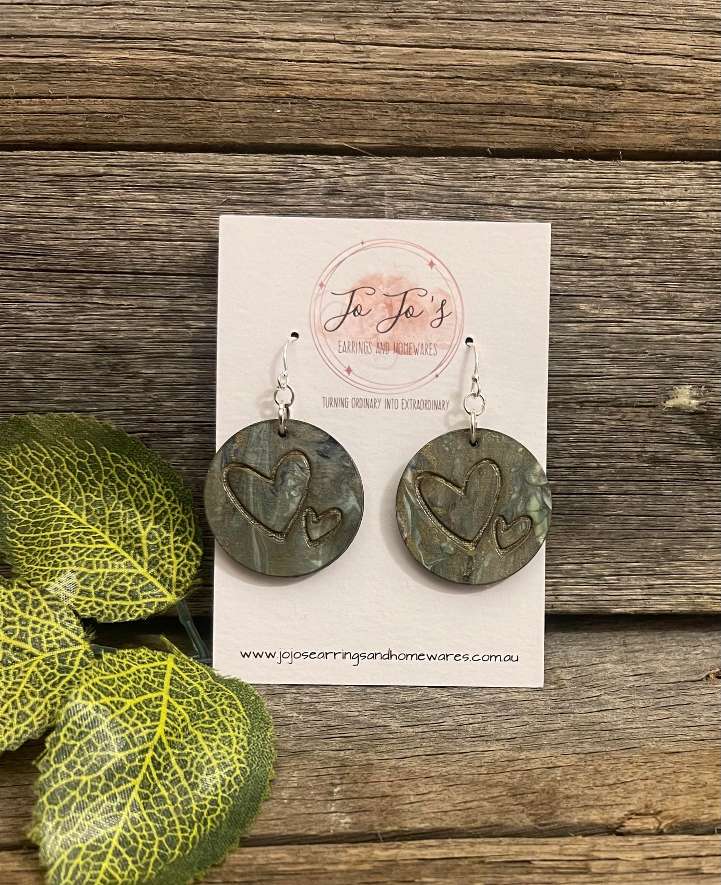 Jo Jo's Round Heart Earrings