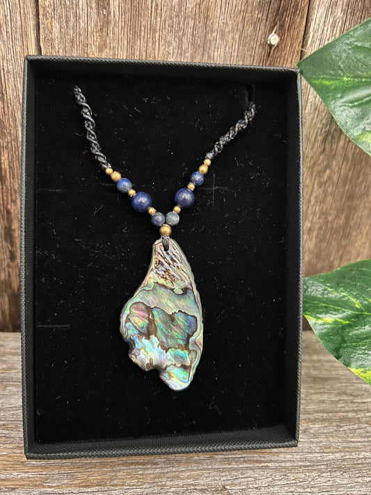 DUTCHIES DELIGHTS- Paua Shell & Lapis Lazuli Necklace #12