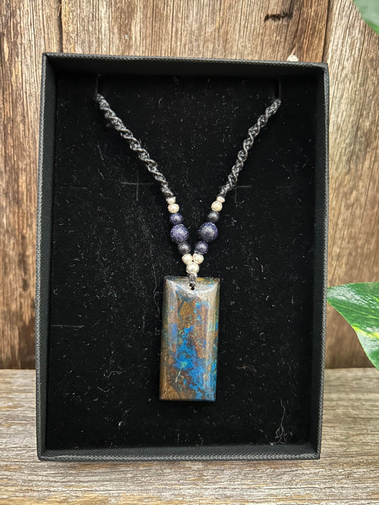 DUTCHIES DELIGHTS Azurite & Blue Sandstone Necklace #18