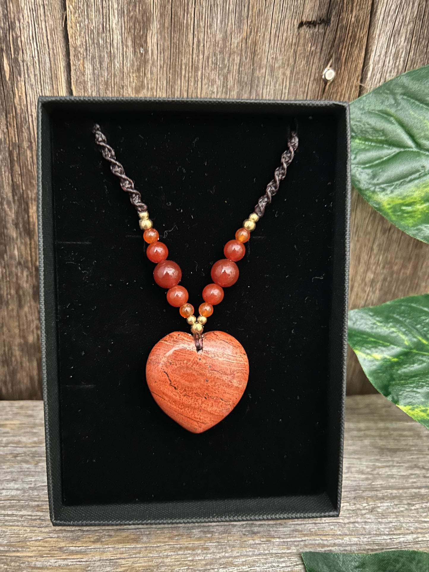 DUTCHIES DELIGHTS Red Jasper & Carnelian Necklace #14