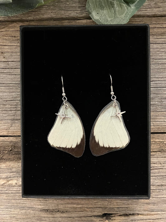 DUTCHIES DELIGHTS STAINLESS STEEL BUTTERFLY WINGS EARINGS #54